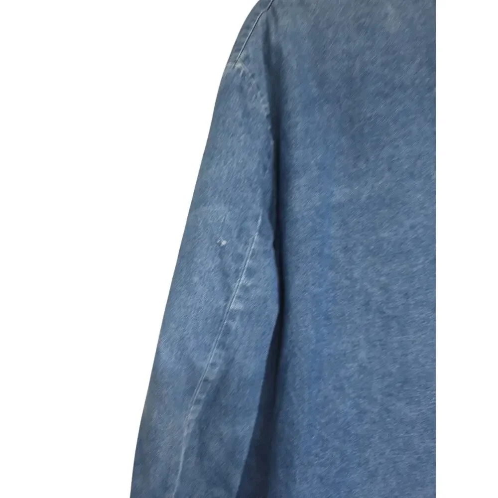VTG Wrangler Big Ben Mens Barn Chore Coat Corduroy Collar Lined Distressed U.S.A - Picture 9 of 16